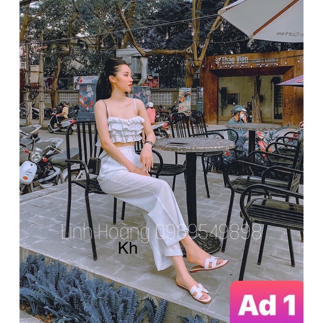 Áo 2 dây voan bèo xinh xắn