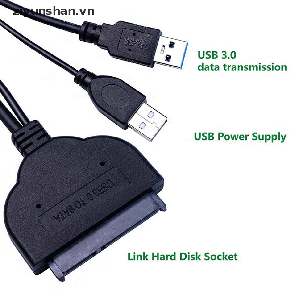 Cáp Chuyển Đổi USB 3.0 Sang SATA 22 Pin 2.5 Inch SSD Chuyên Dụng Cho Ổ Cứng