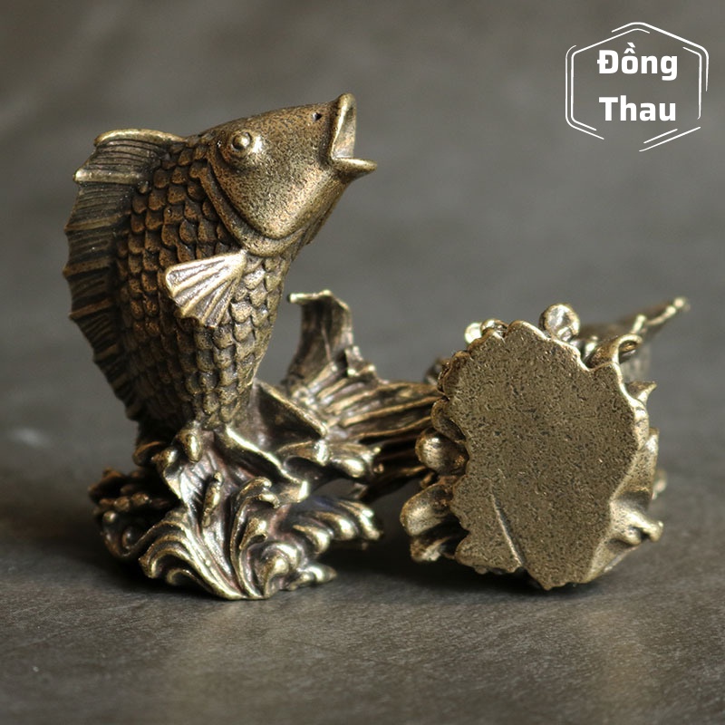 Tượng Đồng Thau Hình Cá Chép Nhảy Rồng