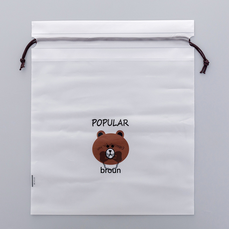 Túi Đựng Bút/Mỹ Phẩm Trong Suốt Không Thấm Nước Họa Tiết Gấu Nâu Dễ Thương