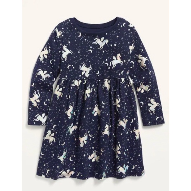 Váy dài tay Old Navy cực xinh nhiều màu sắc cho bé gái