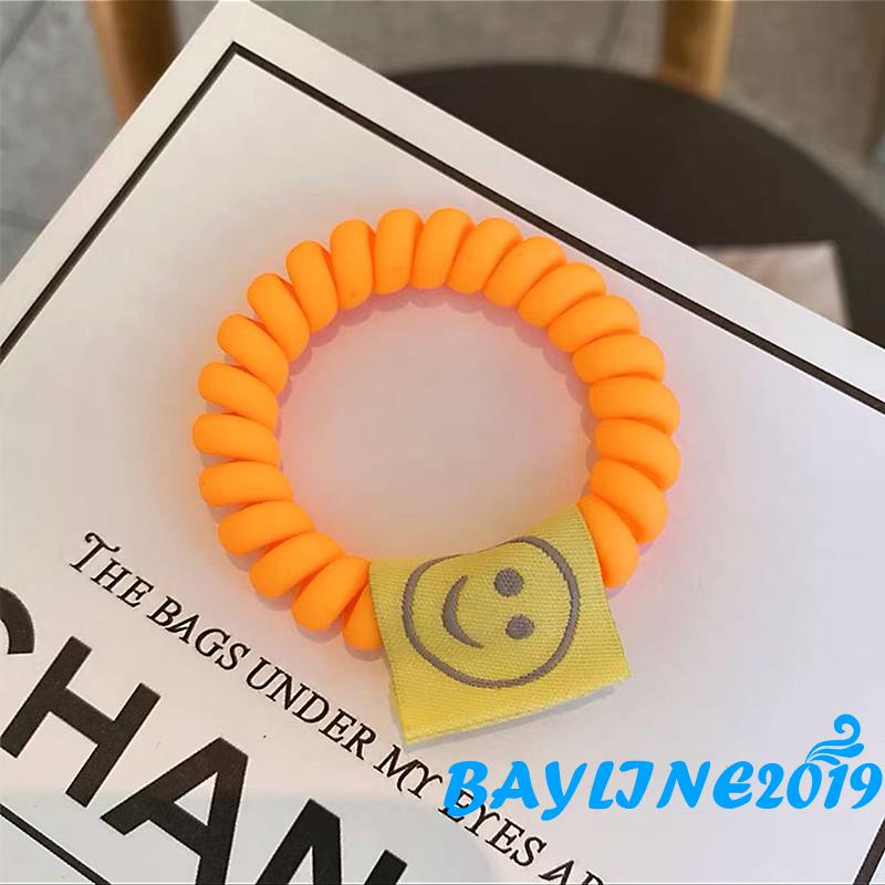 Dây buộc tóc co giãn hình mặt cười màu sắc ngọt ngào thời trang cho nữ