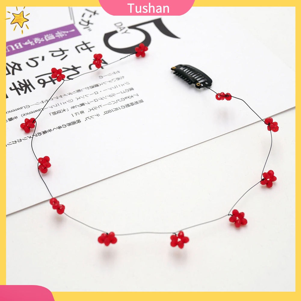 Kẹp tóc hoa vải dài xinh xắn cho nữ