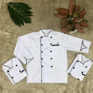 Áo đầu bếp dài tay hàng xuất khẩu dành cho nam nữ đầu bếp