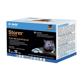 Hộp thuốc diệt chuột Storm hộp 5 gói x 20 viên