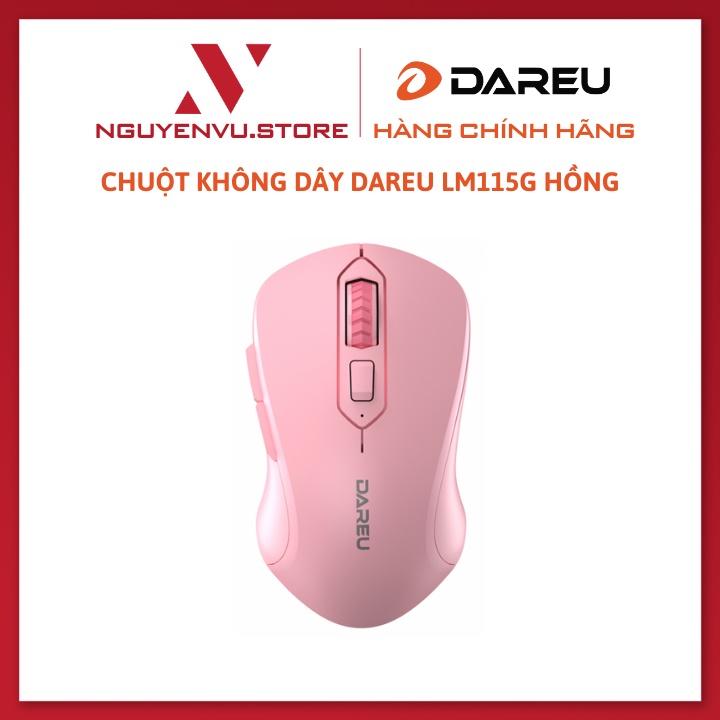 Chuột không dây DareU LM115G Pink / Hồng - Hàng Chính Hãng