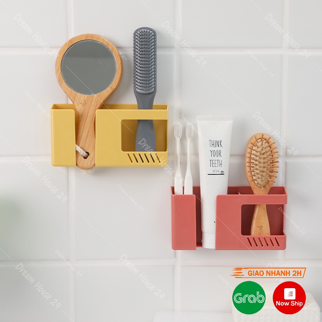 Kệ dán tường để điện thoại, điều khiển remote chất liệu nhựa cao cấp nhiều màu kích thước 17cm x 9cm