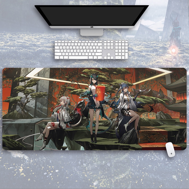 Arknights Tomorrow's Ark Mouse Pad Computer Desk Pad Keyboard Pad Game E-sports Overlock Custom Non-Slip Student Waterproof 2D Anime Collection Gift Soft Pad Keyboard Pad Beautiful Personality Cool