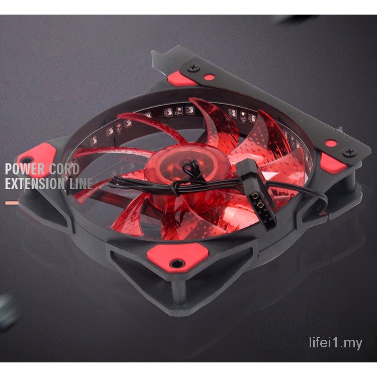 Quạt Tản Nhiệt Đồ Họa 12CM Có Đèn Đỏ | BigBuy360 - bigbuy360.vn