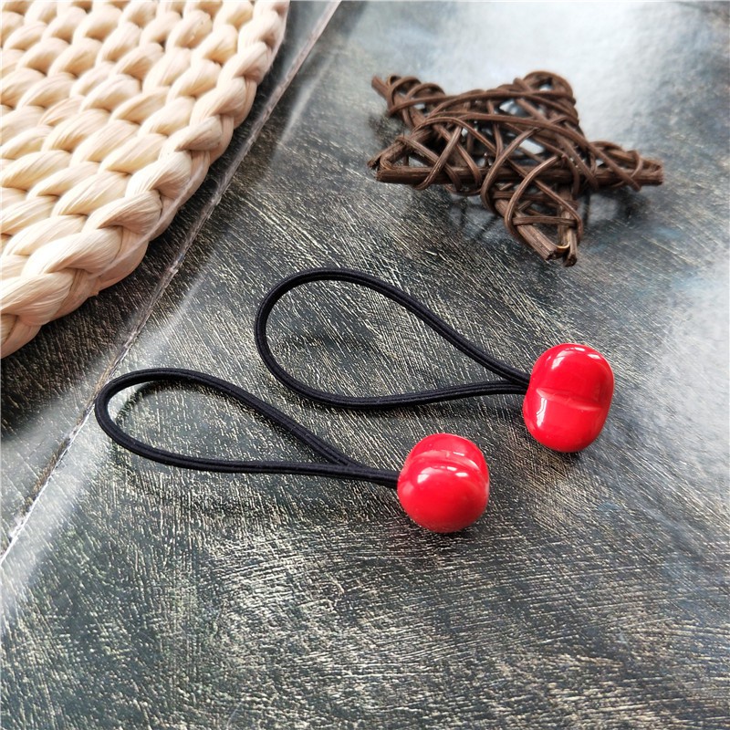 Set 2 Dây Cột Tóc Co Giãn Hình Thỏ / Gấu Hoạt Hình Dễ Thương Cho Bé Gái