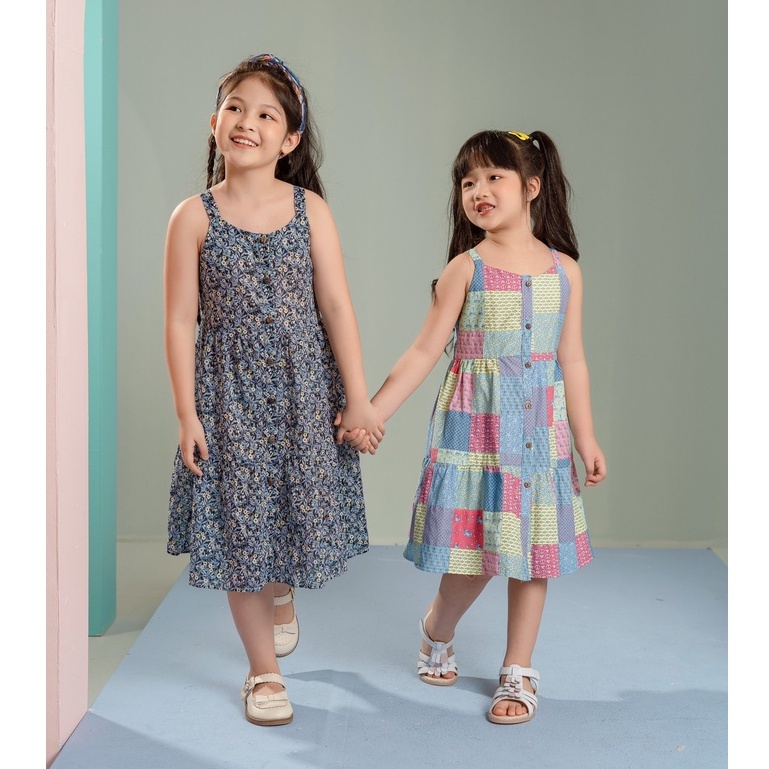 GRETA DRESS - Váy thô hai dây bé gái