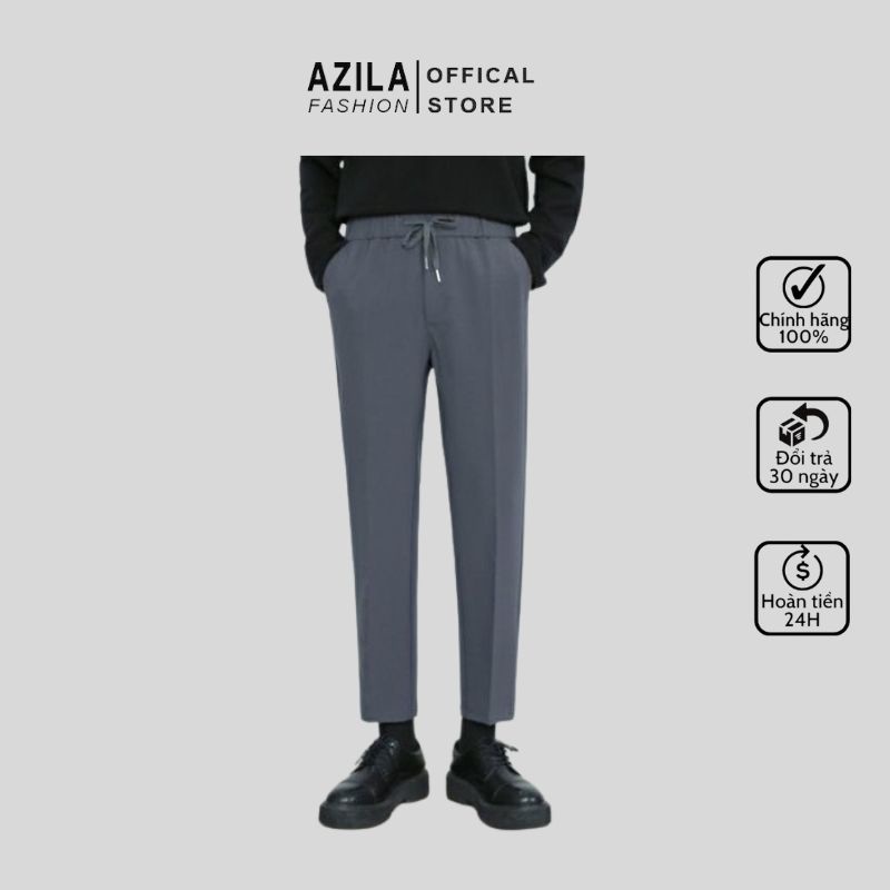 Quần Baggy Nam Azila Cạp Chun Ống Rộng Vải Cotton Hàn