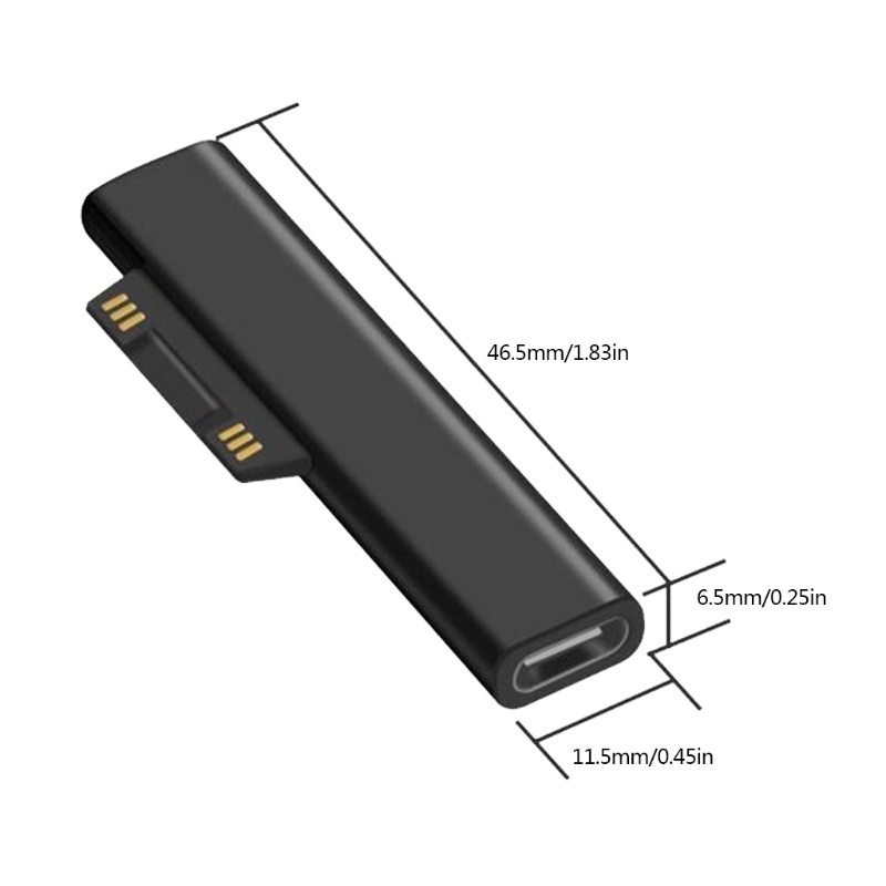 (3C) Giắc Chuyển Đổi Type C Female Pd Nhanh Cho Surface Pro 3 4 5 6 Connector