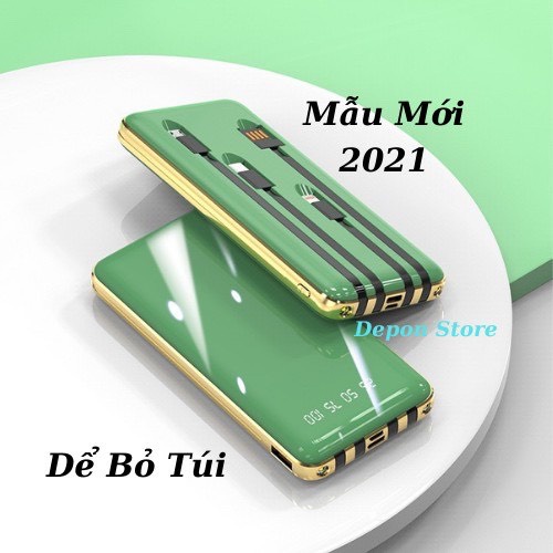 Sạc Dự Phòng 20000 mah Power Bank Có 4 Đầu Ra Sẵn, Tiện Mang Ra NgoàI(TẶNG BÀN CHẢI ĐÁNH RĂNG)