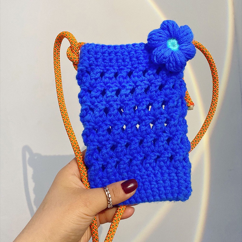 Túi Đeo Vai Đan Len Đựng Điện Thoại Xinh Xắn Thời Trang