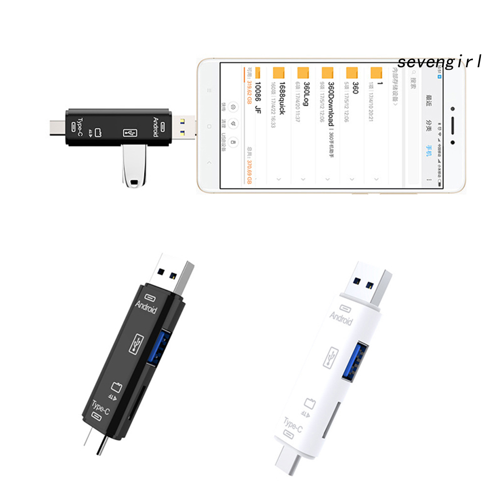 Đầu Đọc Thẻ Nhớ Usb 2.0 Type-C 3 Trong 1 | BigBuy360 - bigbuy360.vn