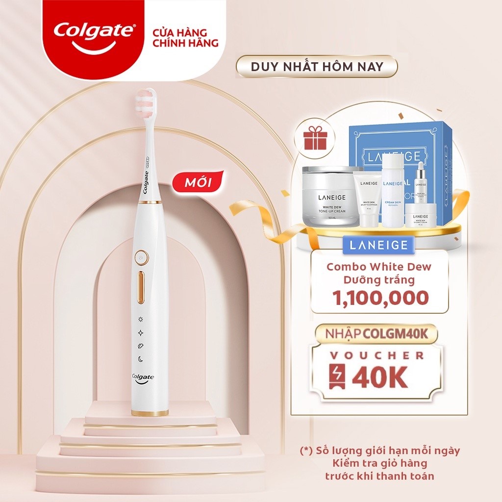 Bàn chải điện Colgate trắng sáng với 33 chế độ chăm sóc + Quà tặng 1.1tr