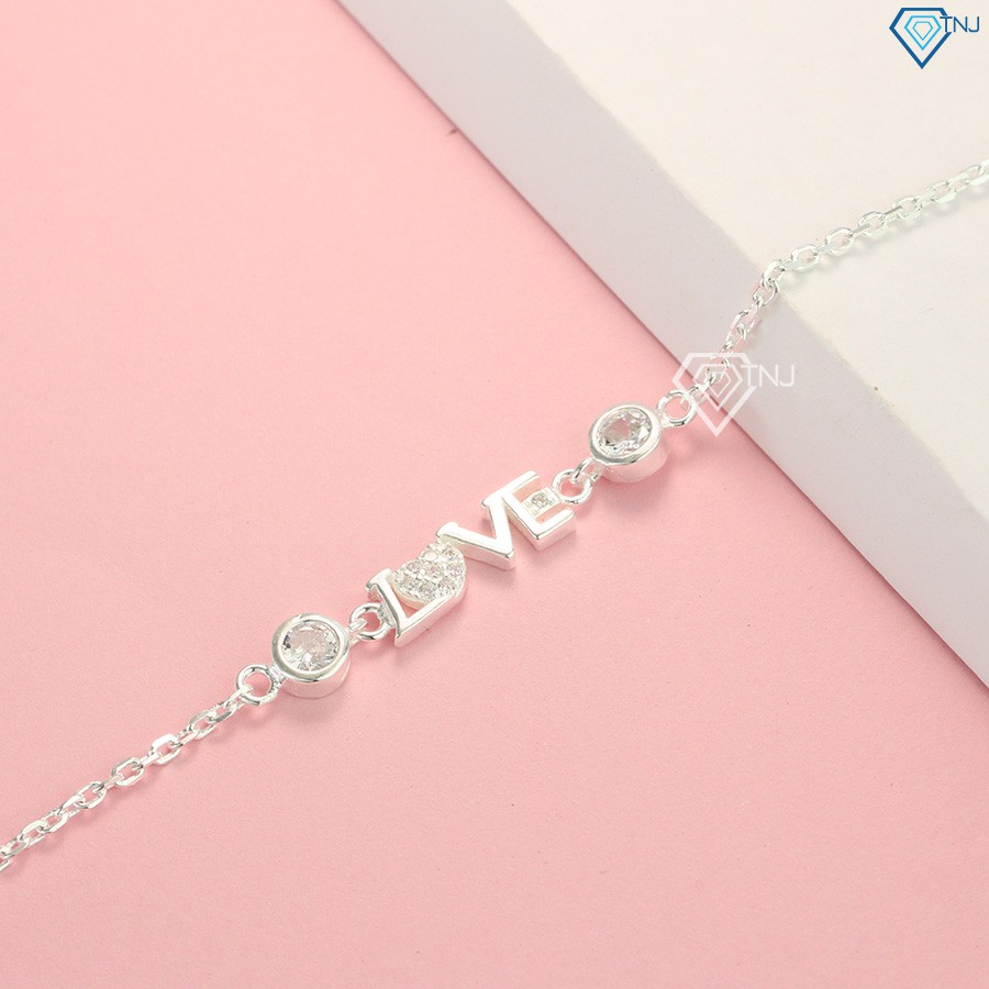 Lắc chân bạc nữ đẹp chữ Love đính đá LCN0057 - Trang Sức TNJ | BigBuy360 - bigbuy360.vn