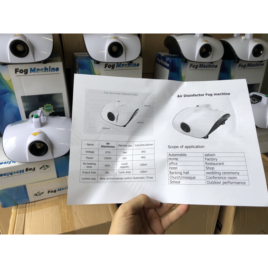 Máy Khử Khuẩn Phun Khói Nano Fog Diệt Khuẩn Oto Văn Phòng Gia Đình