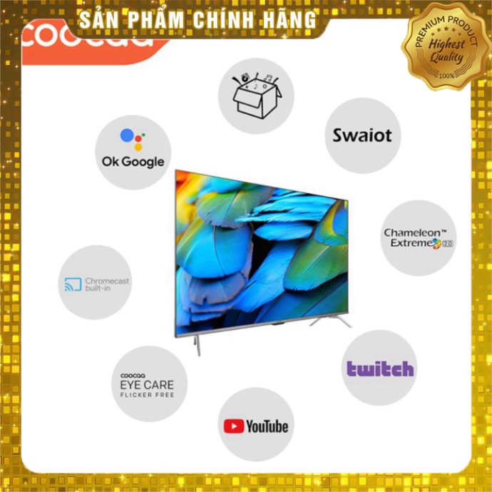 Chính hãng - Smart Tivi Coocaa Android 10 4K UHD - Model 55S6G PRO SILVER - - - . Giao nhanh