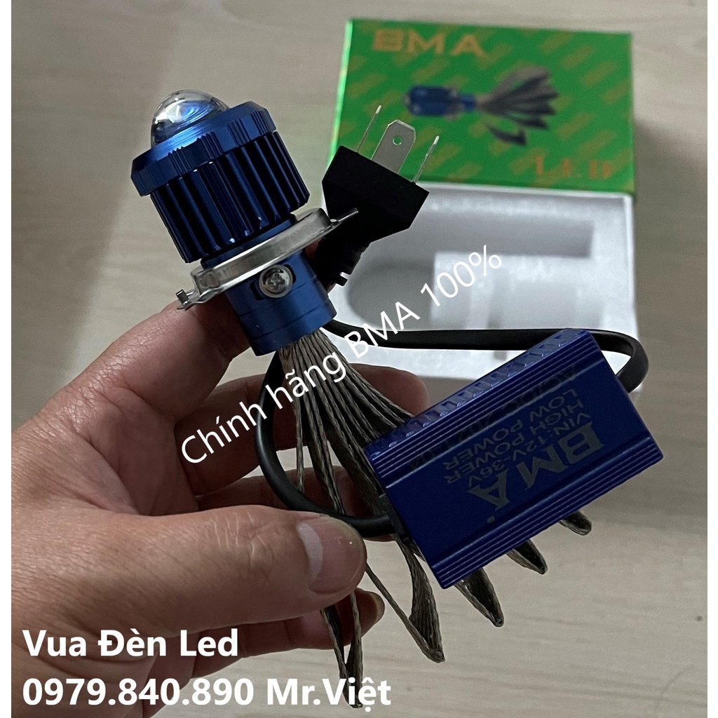 New 2022 - Bi cầu Led chân H4 chính hãng BMA - Ánh sáng trắng 6000 kelvin
