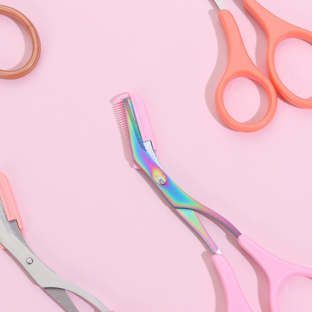 Bộ 2 / 4 / 6 Kéo Tỉa Lông Mày Kèm Lược Tiện Dụng