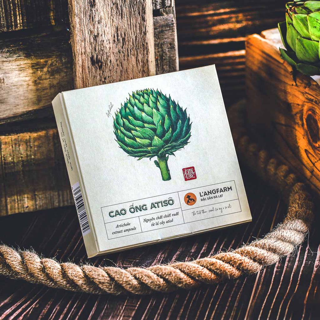 Cao ống atiso L'angfarm, 10 ống, hộp, mẫu antique