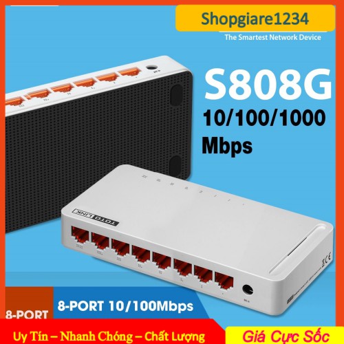 Switch 8 Port TOTOLINK S808 10/100Mbps (Hãng Phân Phối Chính Thức)