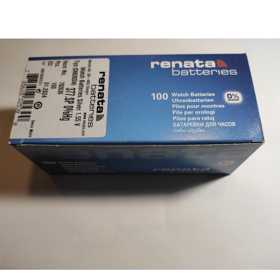 1 Viên Pin Renata Thụy Sĩ SR416SW / SR521SW / SR621SW / SR626SW / SR920SW / SR927SW / SR721SW / SR616SW 1.55V Nhiều Mã