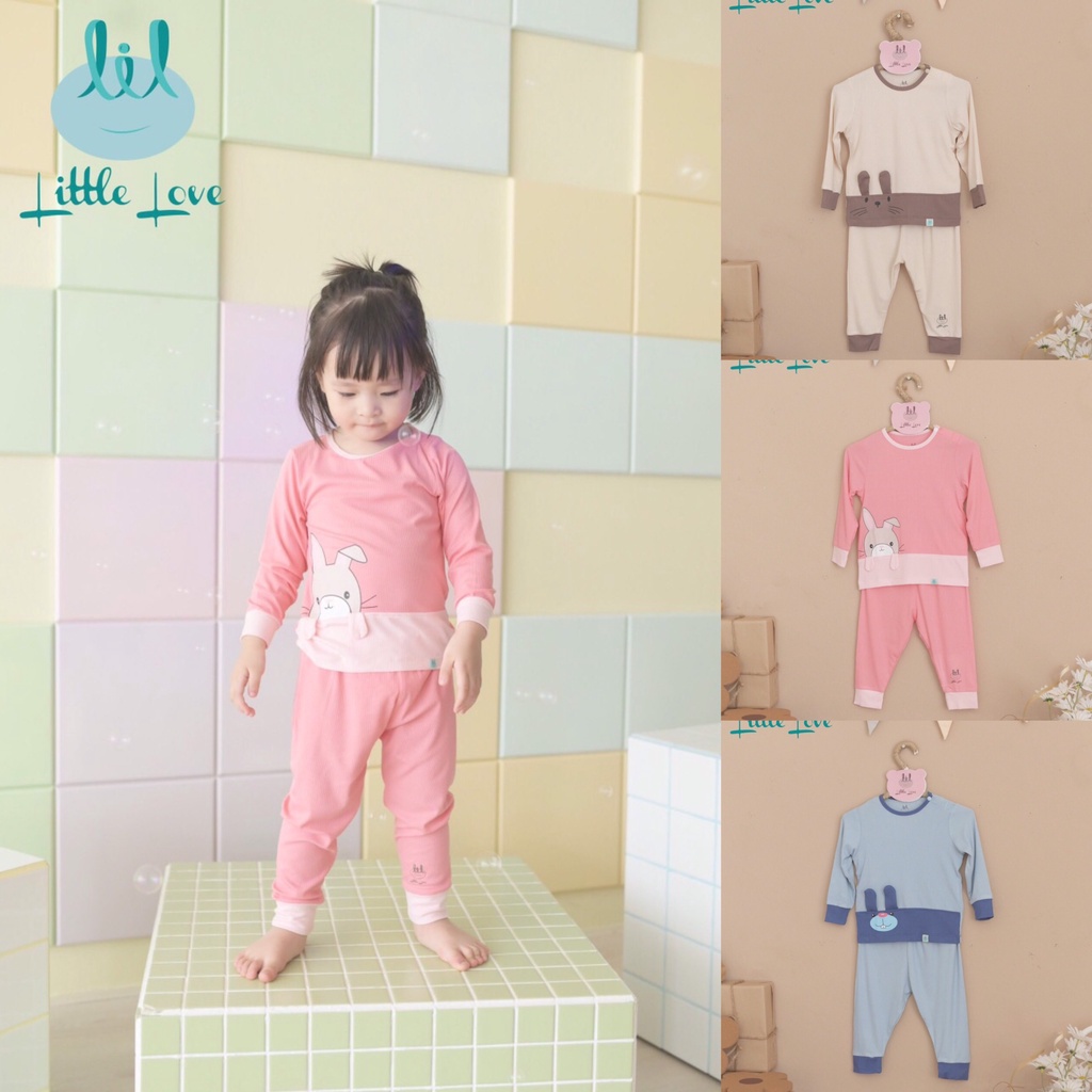[CHÍNH HÃNG] Bộ tăm dài tay bo gấu họa tiết động vật đáng yêu trẻ em phối 01 Little Love