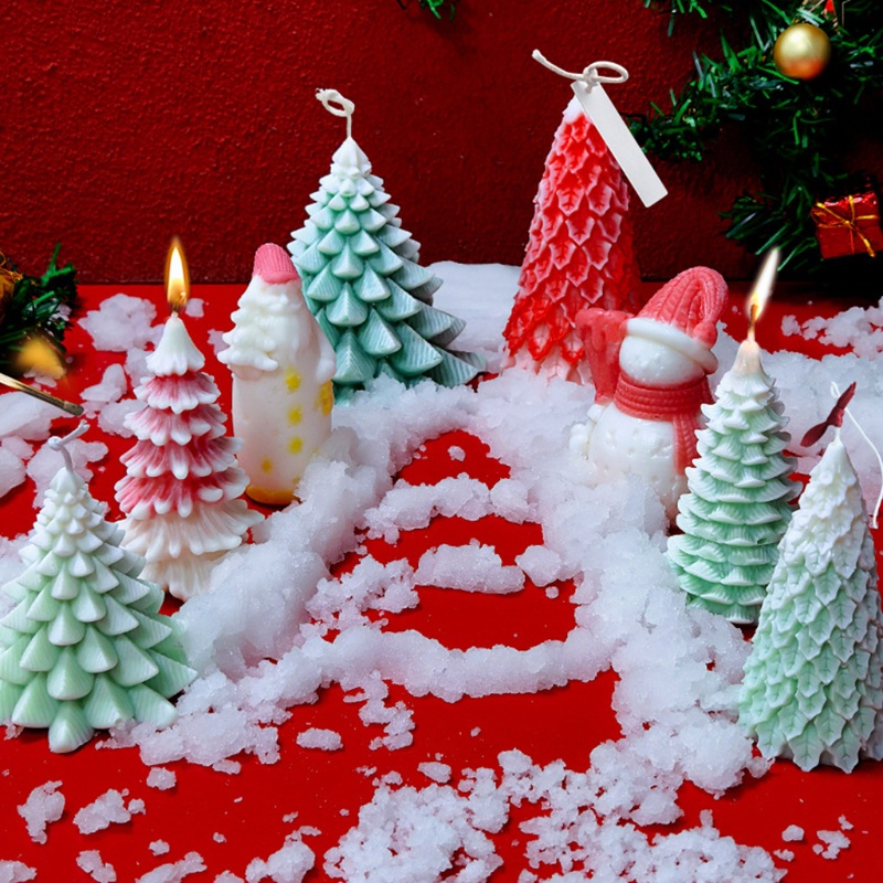 Khuôn silicone làm nến tạo hình cây thông noel DIY
