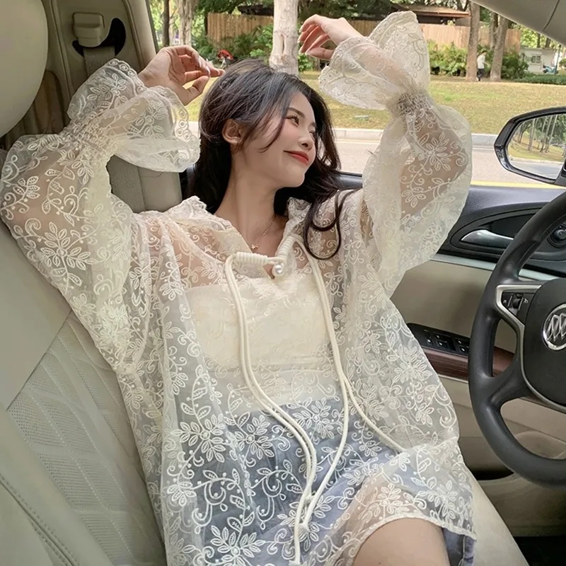 [MURIOKI] Áo Hoodie Ren Mỏng Tay Dài Chống Nắng Phong Cách Mới Dành Cho Nữ 2022