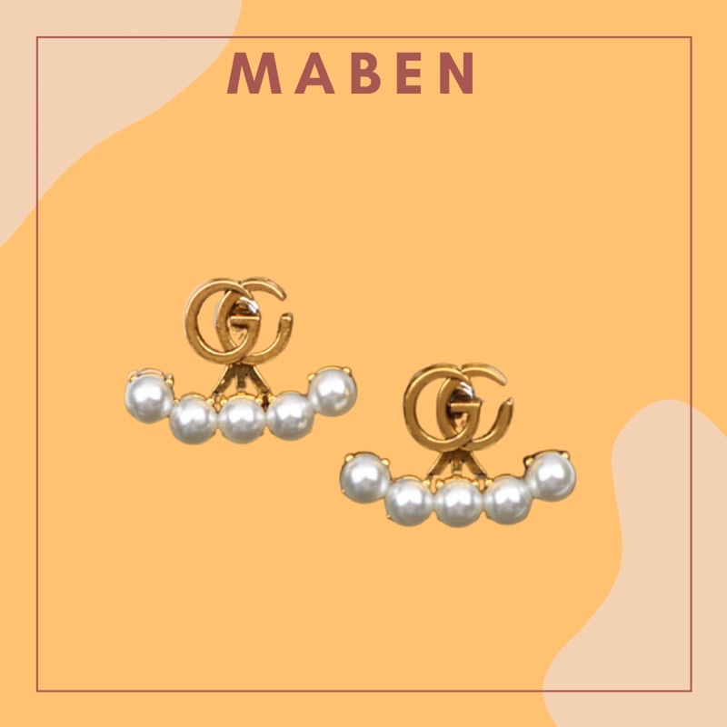 Hoa tai hợp kim đính hạt GC - Maben