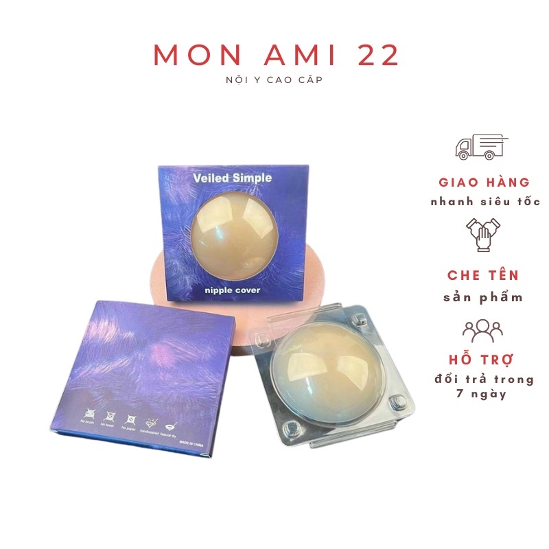 Miếng Dán Ngực Silicone Bản To 8.5cm Siêu Mỏng Veiled Simple