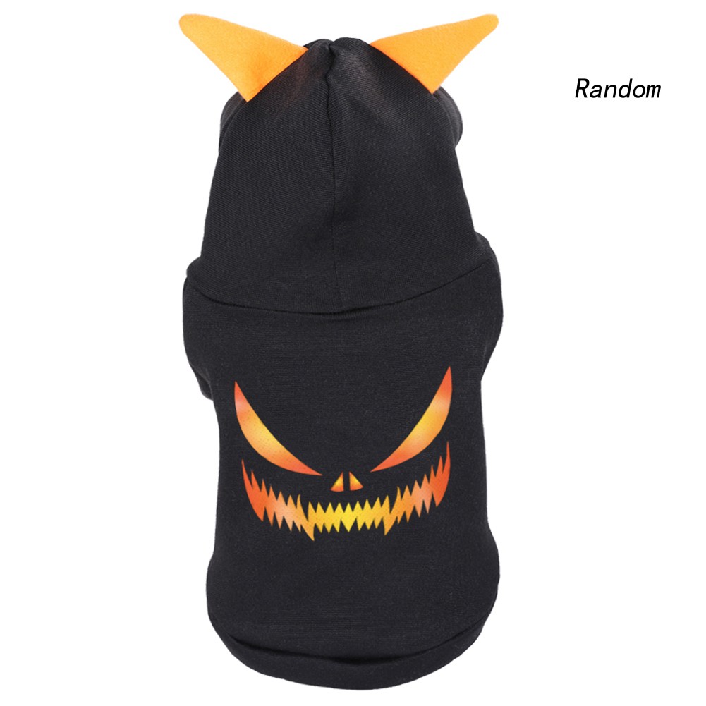 Áo Hoodie Họa Tiết Bí Ngô Halloween Cho Thú Cưng