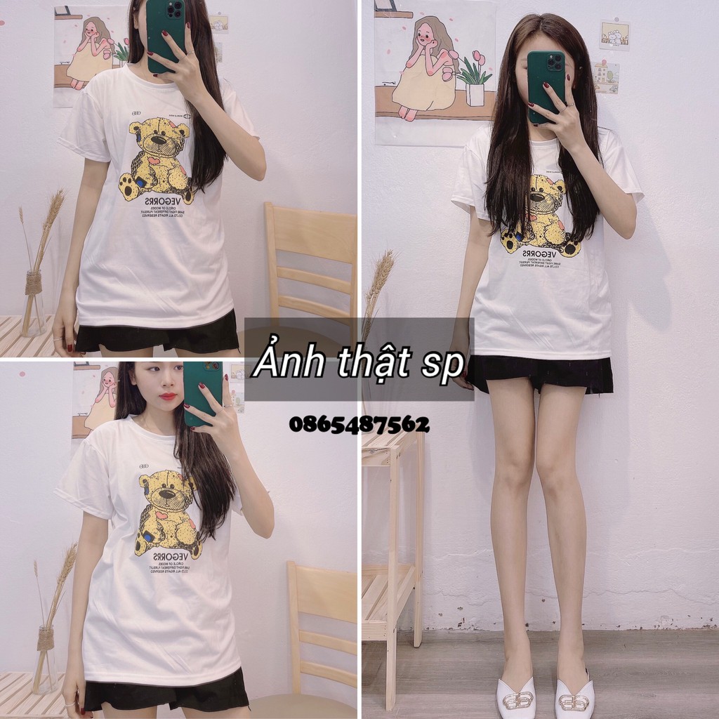 Áo Thun Nữ, Áo Phông Nữ Free Size 100% Cotton Hàng QC Loại 1 Full Túi Zip | BigBuy360 - bigbuy360.vn