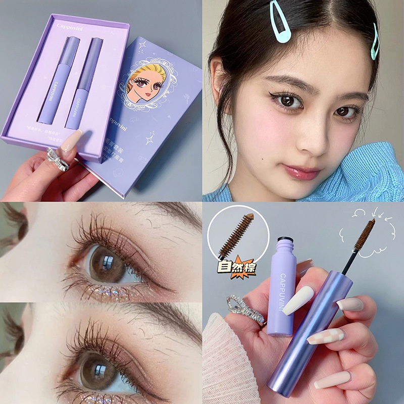 Mascara Chuốt Mi Cappuvini Lâu Trôi Chống Thấm Nước 2 Màu Tùy Chọn 3g Mascara Set | BigBuy360 - bigbuy360.vn