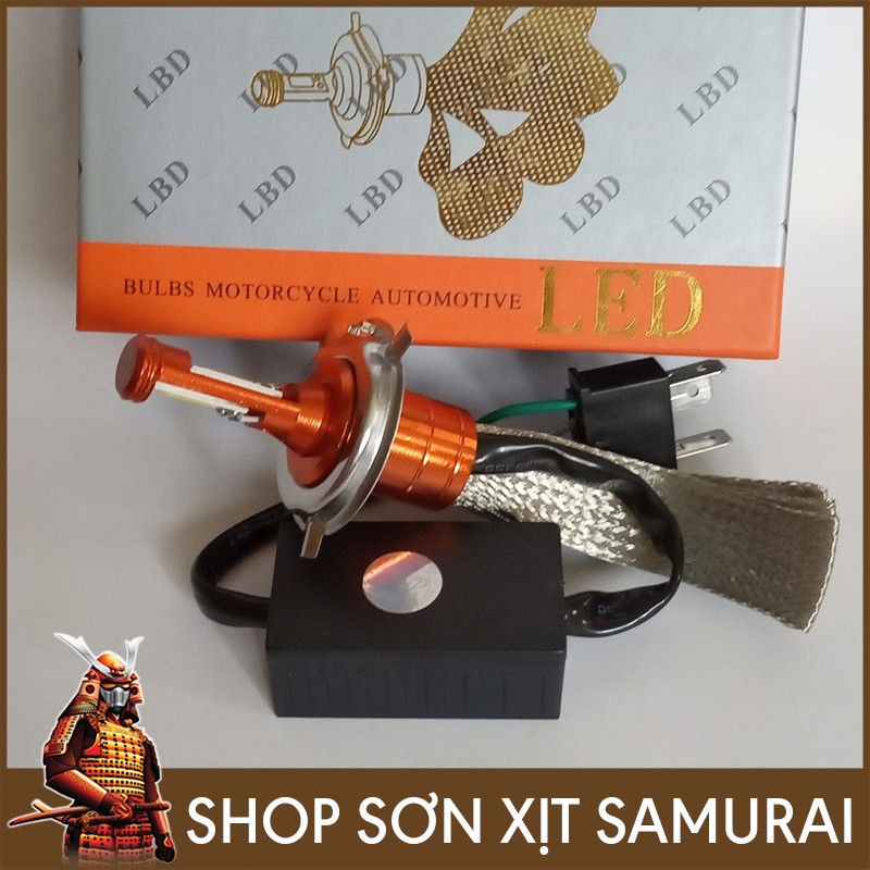 Bóng đèn led xe máy thương hiệu LED chân H4 - 40W