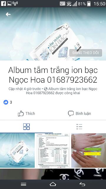 Tắm trắng ion bạc (tổng đại lý)