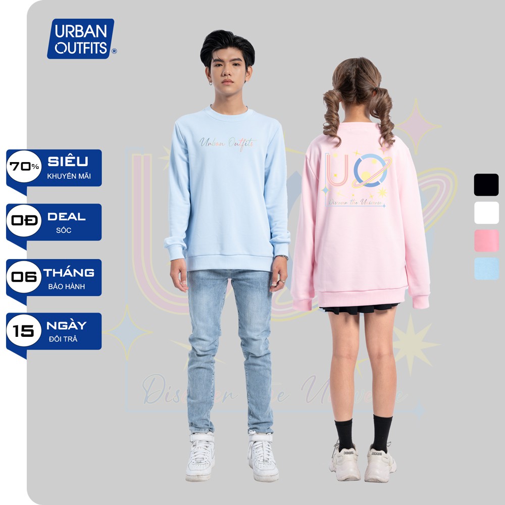 Áo Sweater Form Rộng Nữ Nam URBAN OUTFITS In UO Discover SWO34 Thun Cotton Nỉ 4 Chiều Local Brand