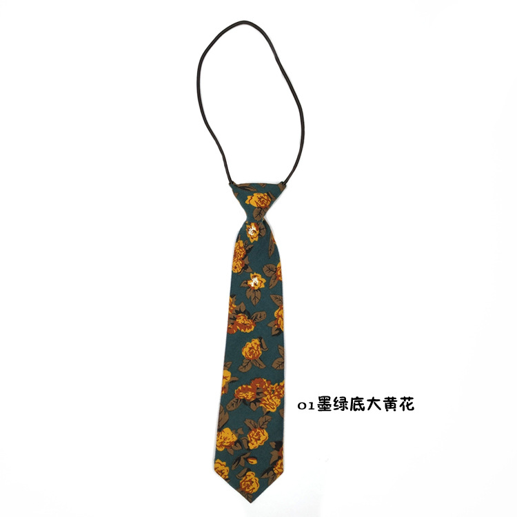 Cà vạt ngắn họa tiết dễ thương đa dạng tùy chọn cho nữ