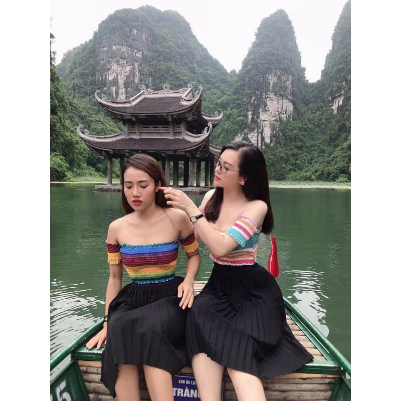 Chân váy dài xếp ly