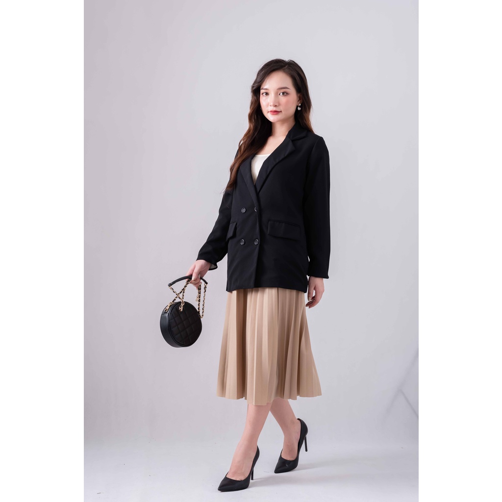 ÁO KHOÁC BLAZER 1 MÀU TRƠN HÀN QUỐC 2 LỚP