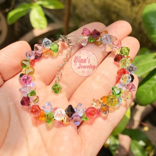 Vòng tay pha lê Swarovski sắc màu cầu vồng