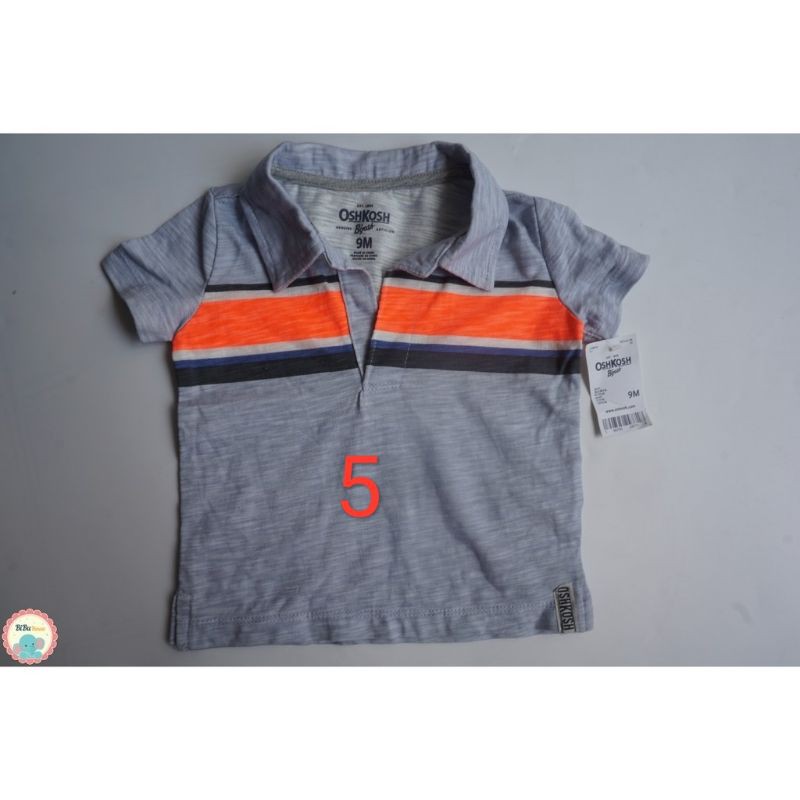 Áo thun có cổ Polo Oskosh xuất dư bé trai