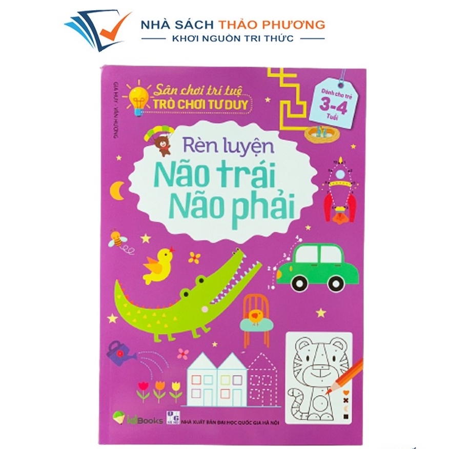 Sách - Sân chơi trí tuệ Rèn luyện não trái não phải cho bé từ 3-6 tuổi
