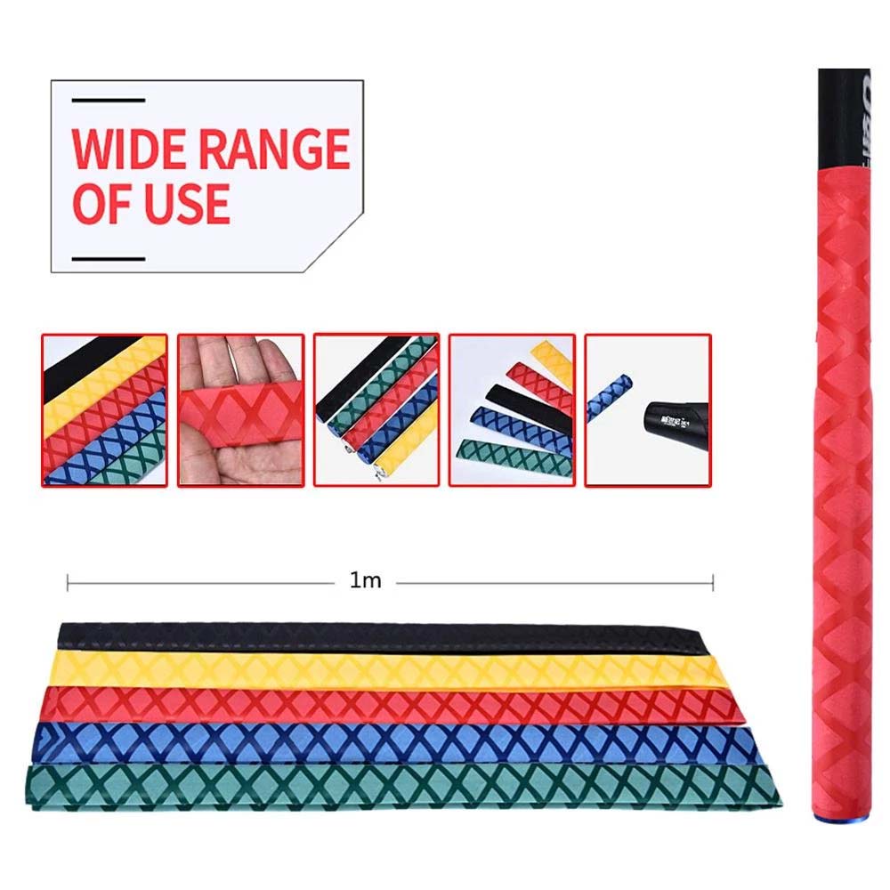 Vỏ bọc tay cầm cần câu cá/vợt cầu lông cách nhiệt chống trượt 5 màu 15/18/20/22/25/28/30/35mm