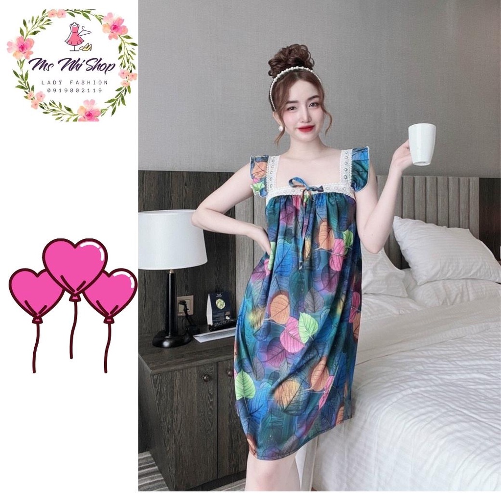 Đầm Lụa Latin Cao Cấp, Đầm ngủ tay cánh tiên dễ thương