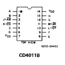 IC số CD4011  / DIP-16 / 4 x NAND - 2 inputs / Linh Kiện Điện Tử