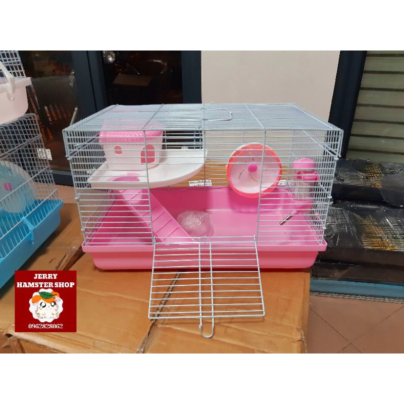 [Boer]Lồng đại 47x30x30cm đầy đủ phụ kiện cho hamster